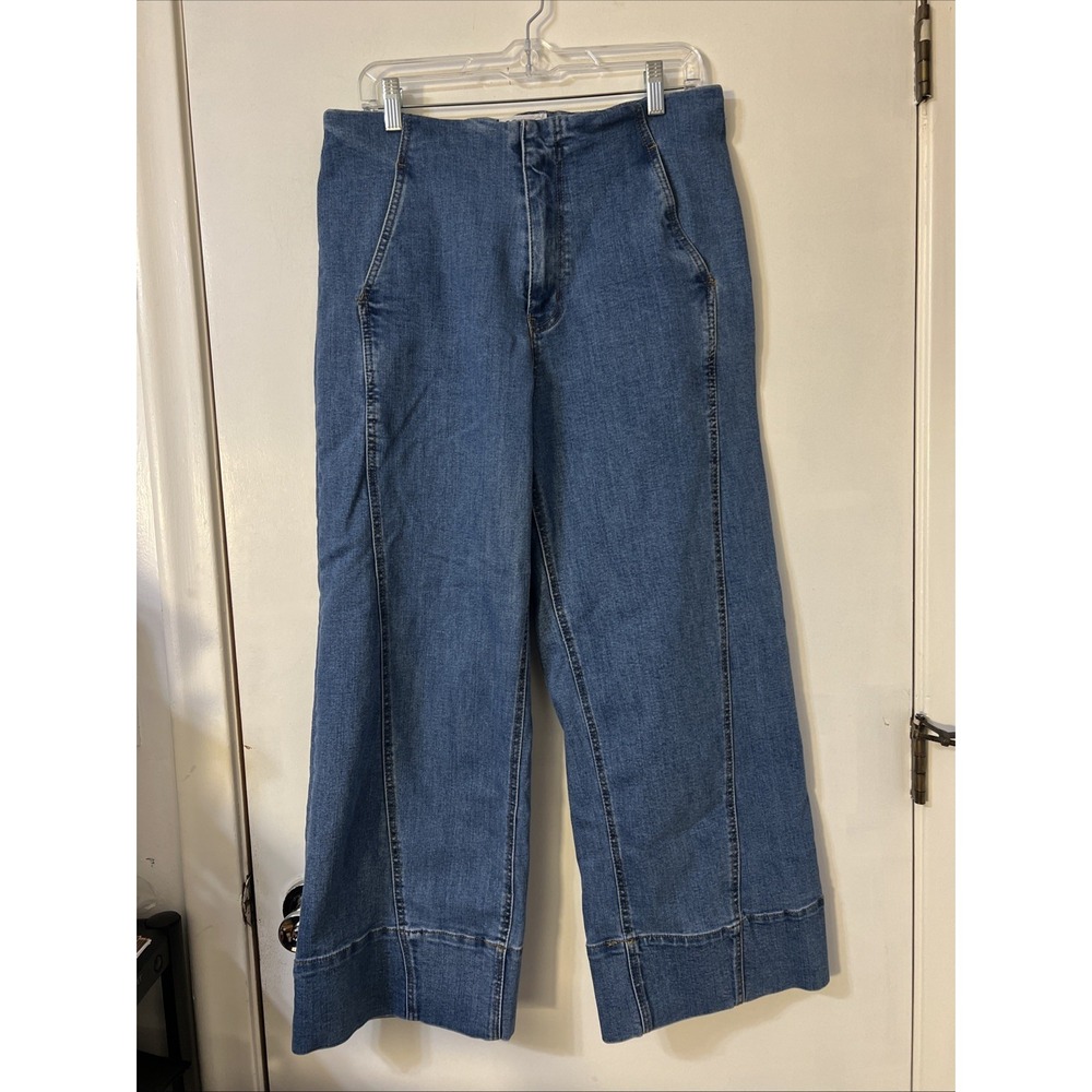 Oat New‎ York Jeans Womens 12/31 Wide Leg Crop Y2K High Rise Pants Skater